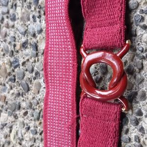 FREE w$25 bundle Vintage Red Elastic Belt with Red Enamel Clasp ♥️🍒♥️